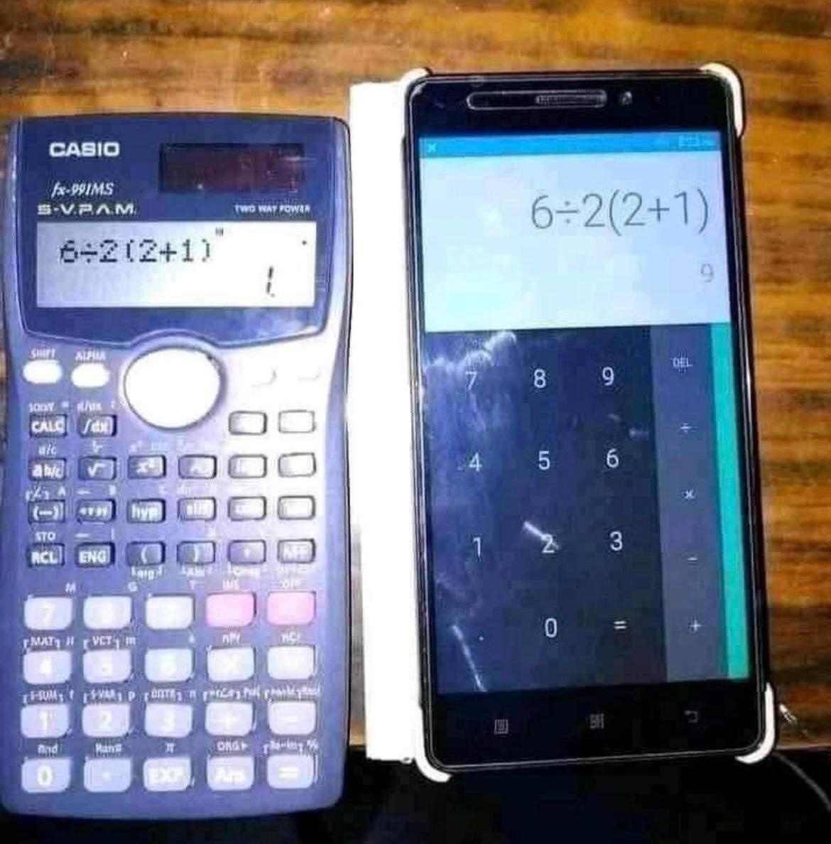 калькулятор vs смартфон